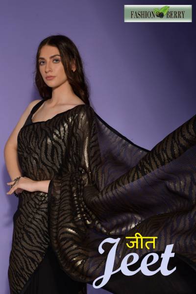 Jeet By Fashion Berry Designer Partywear Saree Collection